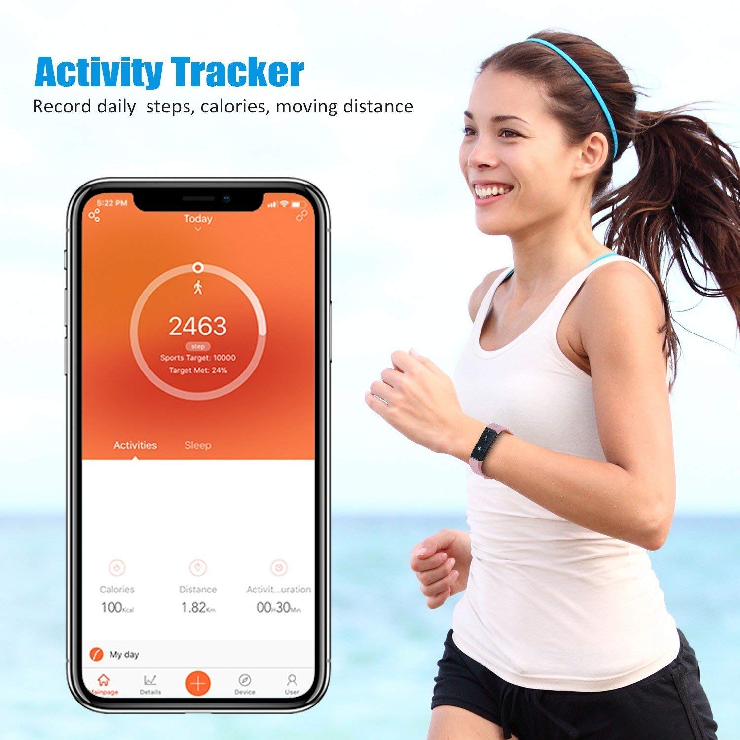 SmartFit SlimTrack Watch: Free Band, Multi-Device Sync - NurturePathWellness
