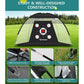 SwingRex 10x7 FT Golf Practice Net with Mat & Target | Backyard Driving & Chipping Trainer (4 Pockets)