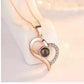 Valentine's Day Soap Rose Gift Box - Crystal Pendant Necklace Set