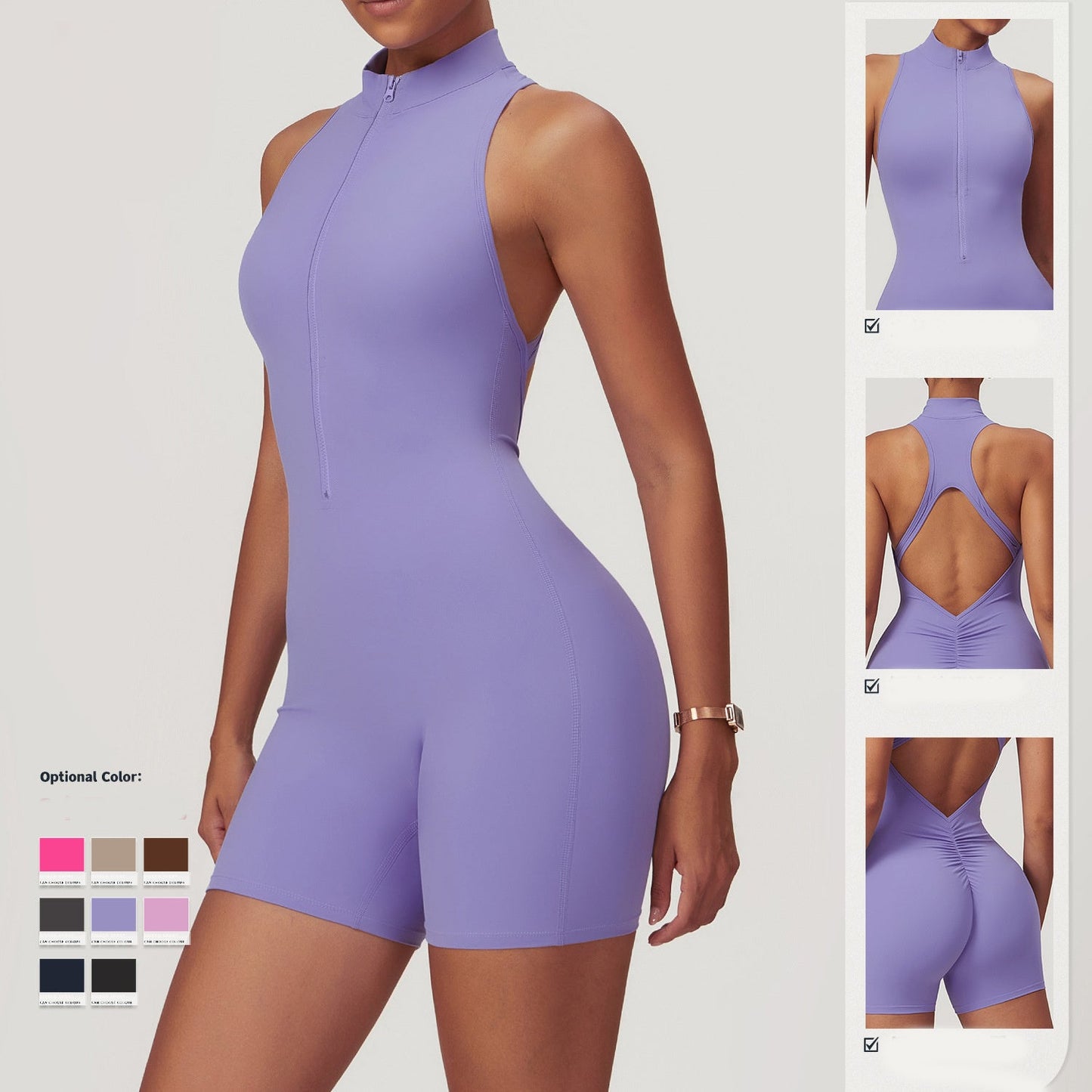Women’s Backless Yoga Fitness Jumpsuit - NurturePathWellness