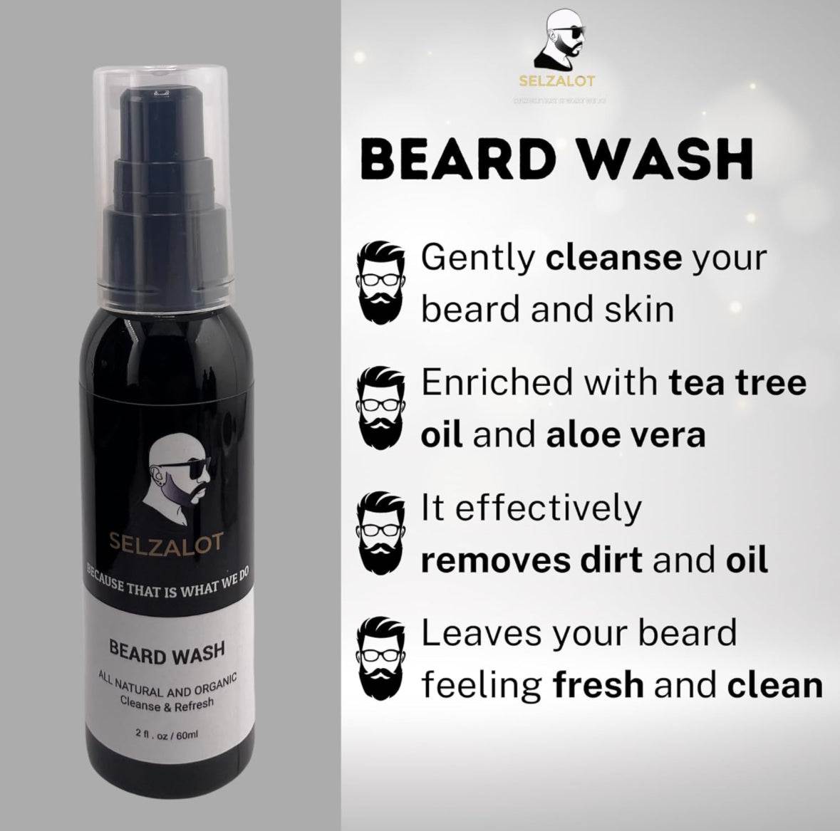 Beard Growth Kit Men’s Beard Care Kit Grooming Set 5 Pieces Beard Products with Wash, Oil Serum, Balm and a Gift Box for Men Self Care