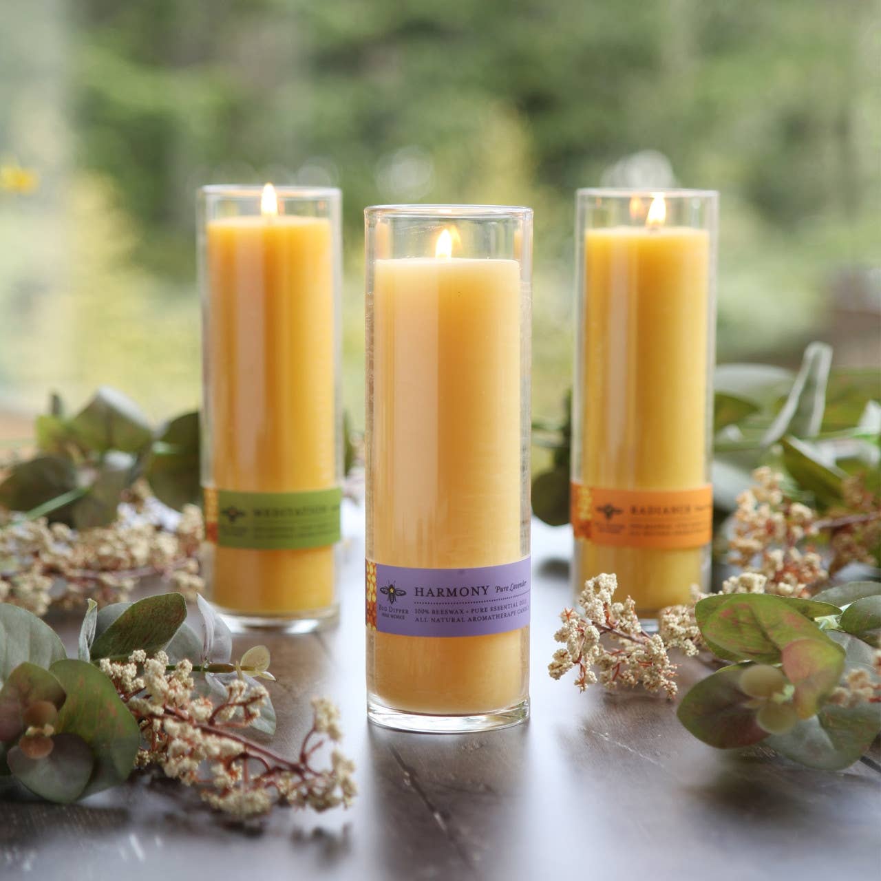 Sanctuary Glass Beeswax Aromatherapy Candle - 90 Hour Burn Time