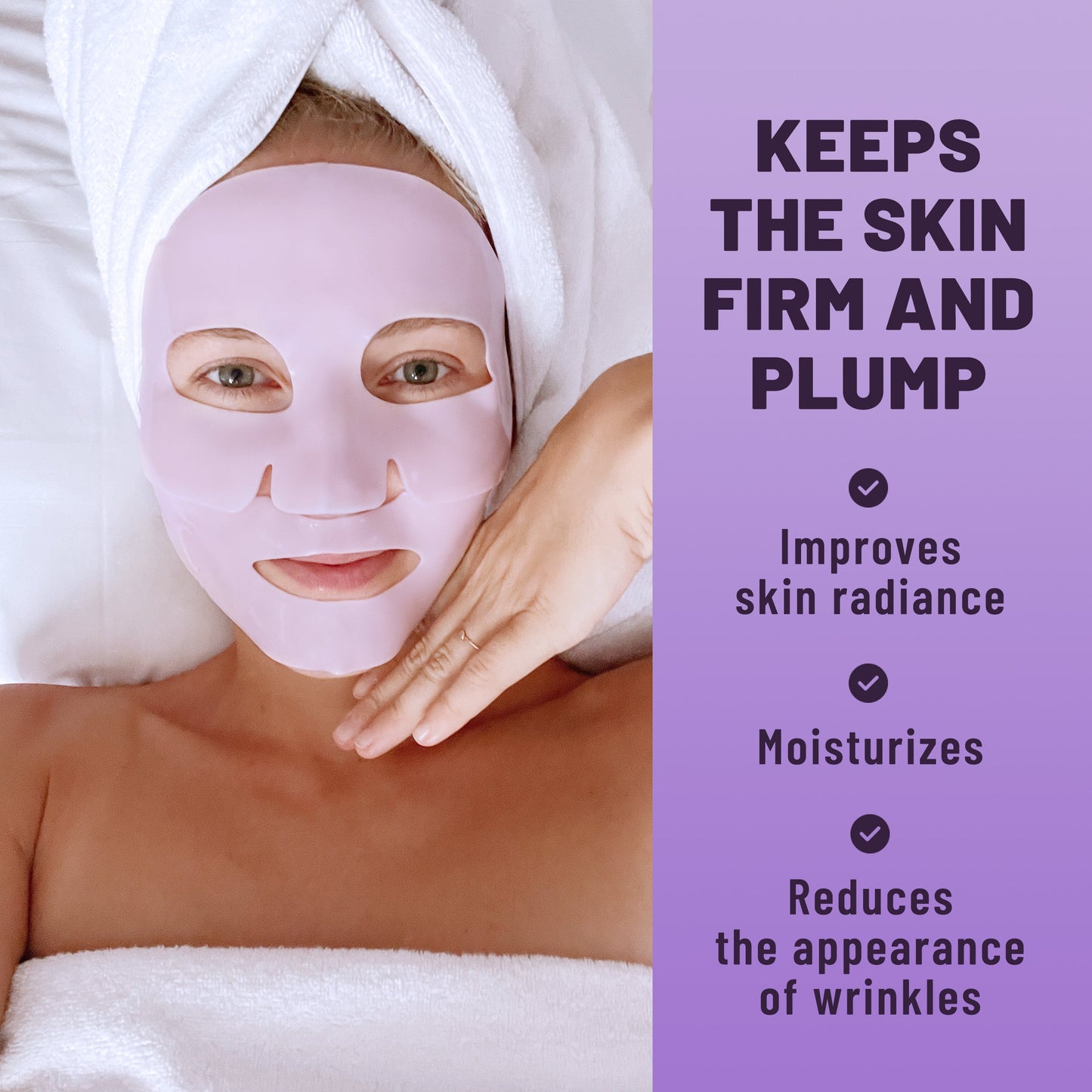 Bio-Collagen Overnight Face Mask, Hydrating & Nourishing Sheet Mask with Collagen, Hyaluronic Acid & Niacinamide, 6 masks
