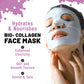 Bio-Collagen Overnight Face Mask, Hydrating & Nourishing Sheet Mask with Collagen, Hyaluronic Acid & Niacinamide, 6 masks