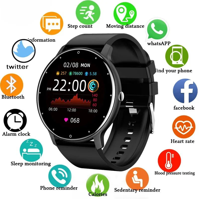 LIGE Full Touch Smartwatch for Men and Women - NurturePathWellness
