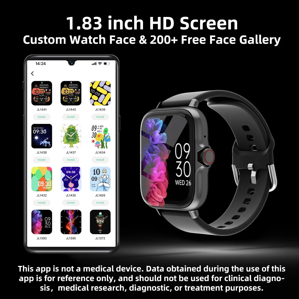 1.83" Waterproof Smartwatch for iPhone and Android - NurturePathWellness