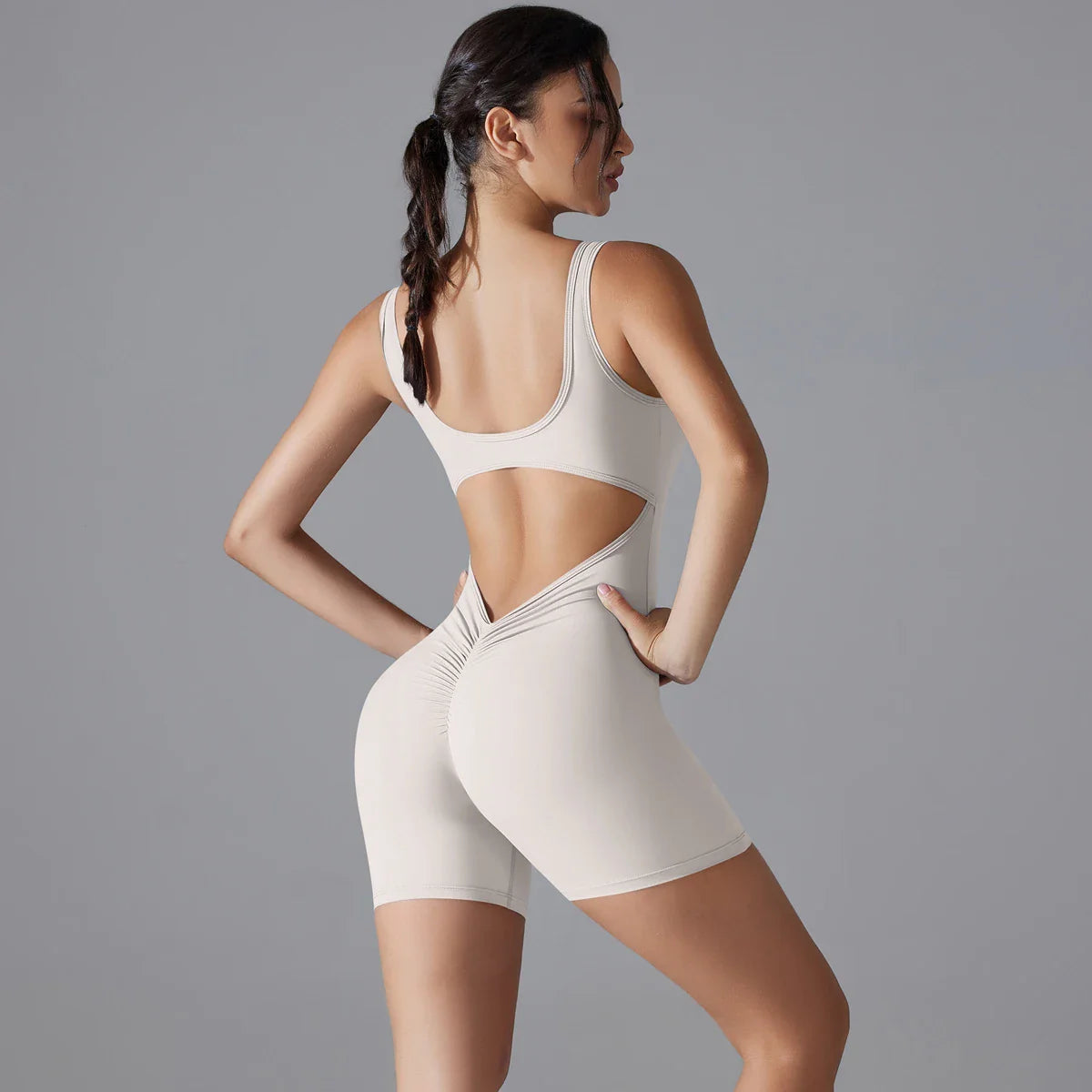 VibeFlex Women's Scrunch Jumpsuit - Yoga & Gym Ready - NurturePathWellness