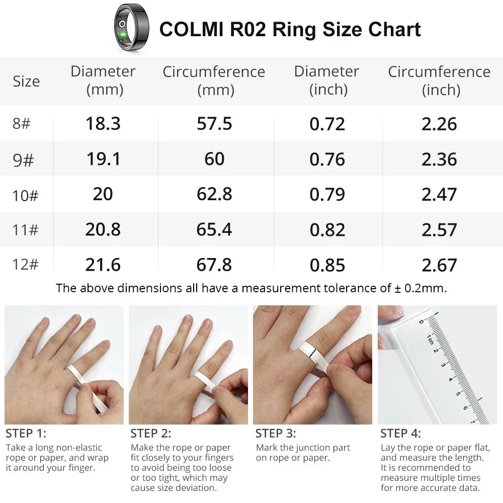 COLMI R02 Smart Ring with Health Monitor - NurturePathWellness