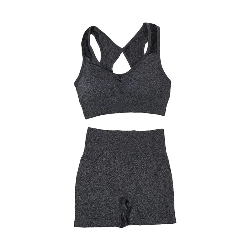 Yoga Women's Fitness Suit Shorts Workout Set - NurturePathWellness