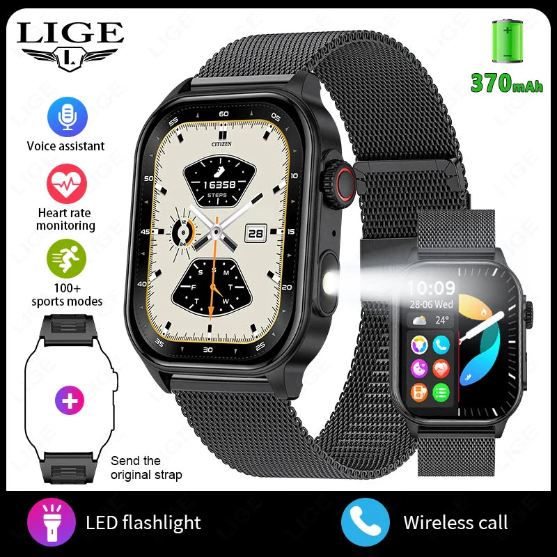 LIGE FlashSmart: 2 HD, AI, Sports & Health Tracker - NurturePathWellness