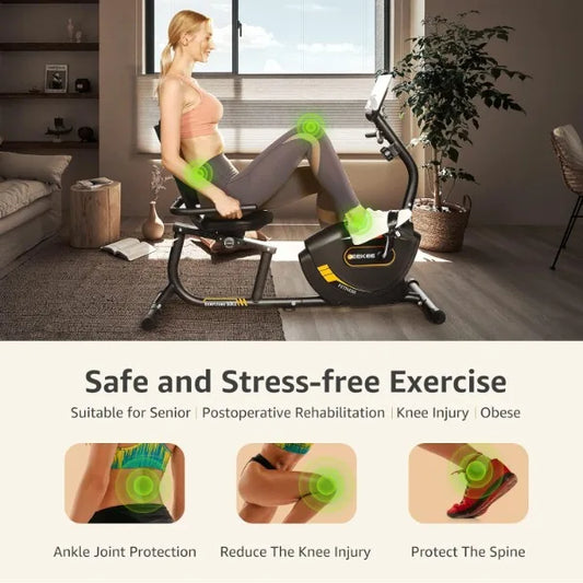 Recumbent Magnetic Exercise Bike for Adults - NurturePathWellness