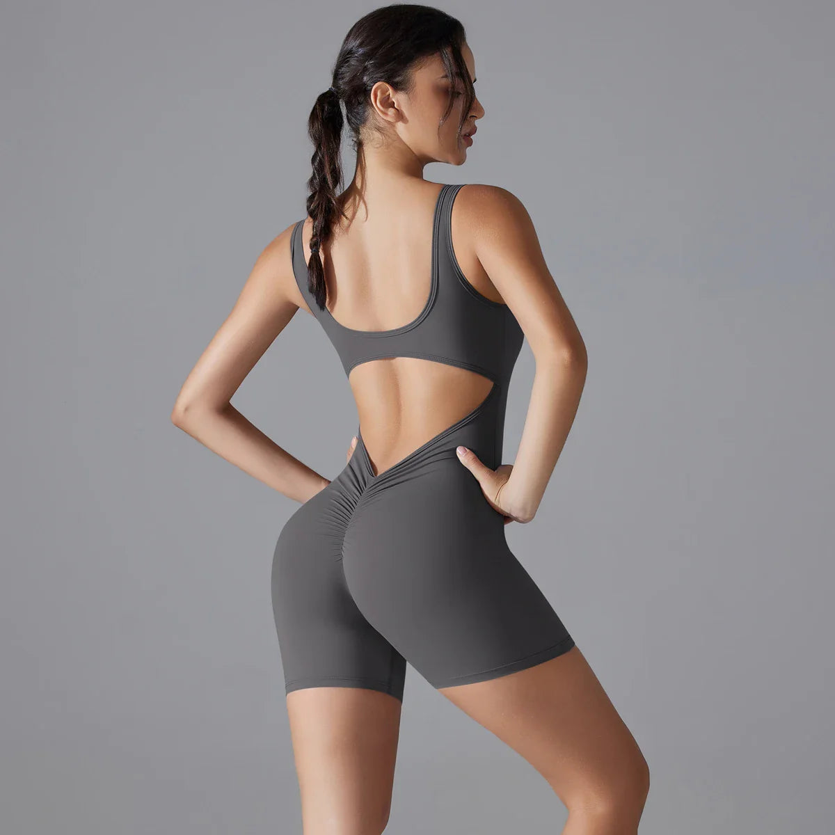 VibeFlex Women's Scrunch Jumpsuit - Yoga & Gym Ready - NurturePathWellness