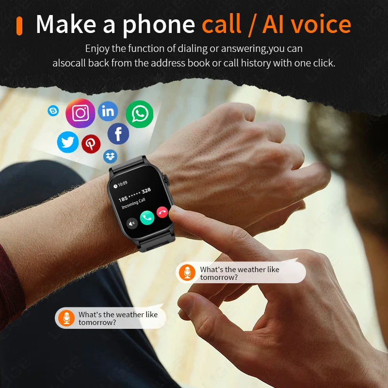 LIGE FlashSmart: 2 HD, AI, Sports & Health Tracker - NurturePathWellness