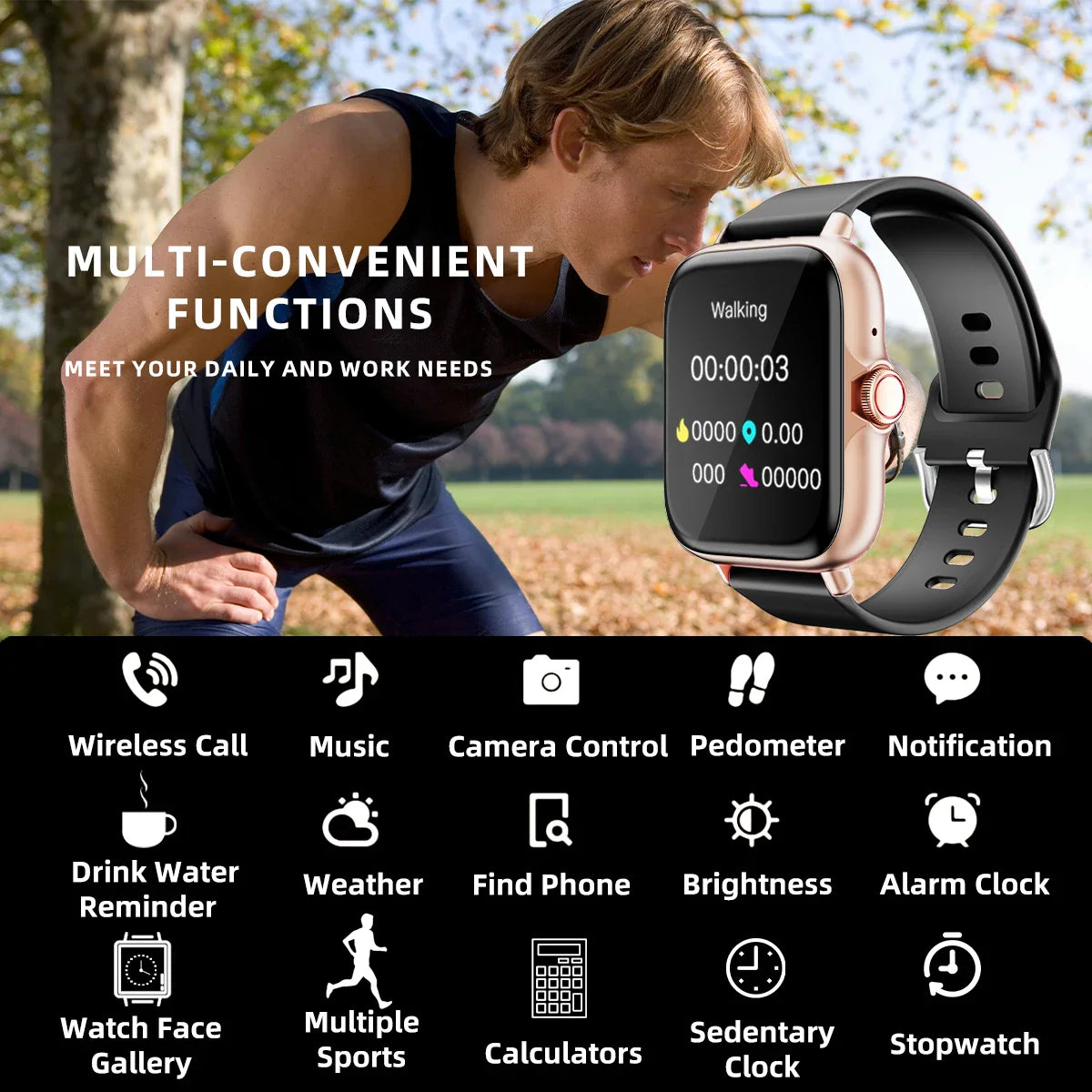 1.83" Waterproof Smartwatch for iPhone and Android - NurturePathWellness