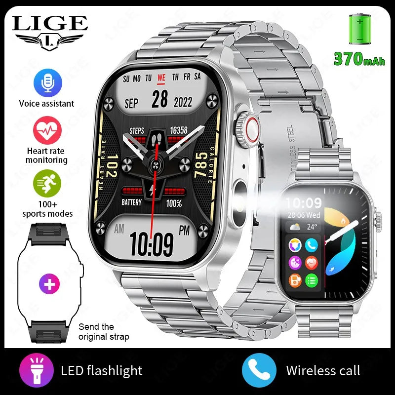 LIGE FlashSmart: 2 HD, AI, Sports & Health Tracker - NurturePathWellness