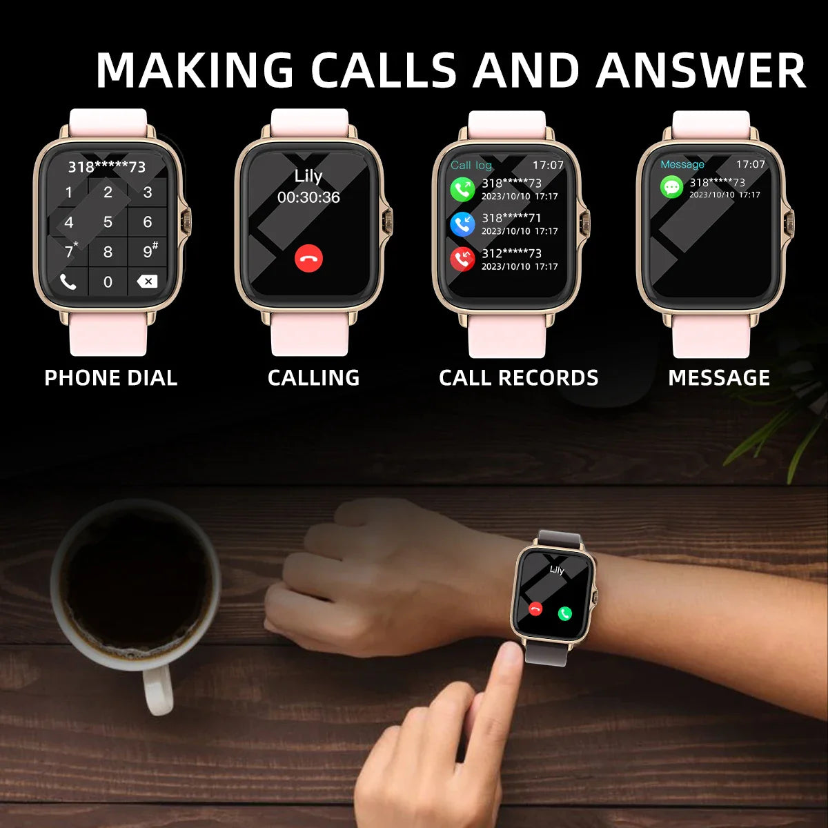 1.83" Waterproof Smartwatch for iPhone and Android - NurturePathWellness