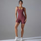 VibeFlex Women's Scrunch Jumpsuit - Yoga & Gym Ready - NurturePathWellness