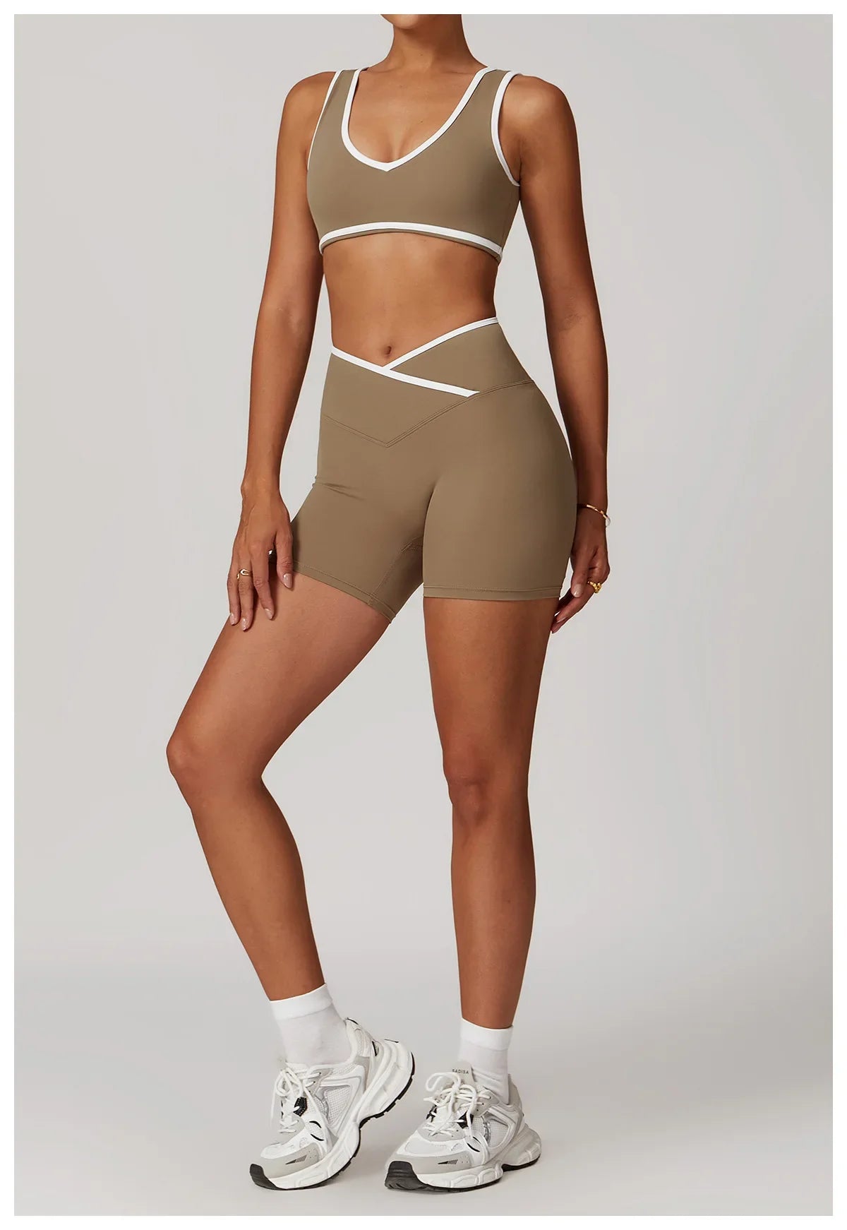 Yoga Set 2 Pieces Workout Outfits Fitness Sportswear Gym Tracksuit High Waist Leggings Sports Bra Athletic Wear Women Clothes