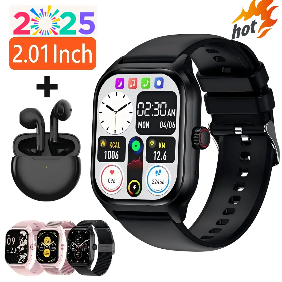 Bluetooth Smartwatch for Men and Women Fitness Tracker - NurturePathWellness