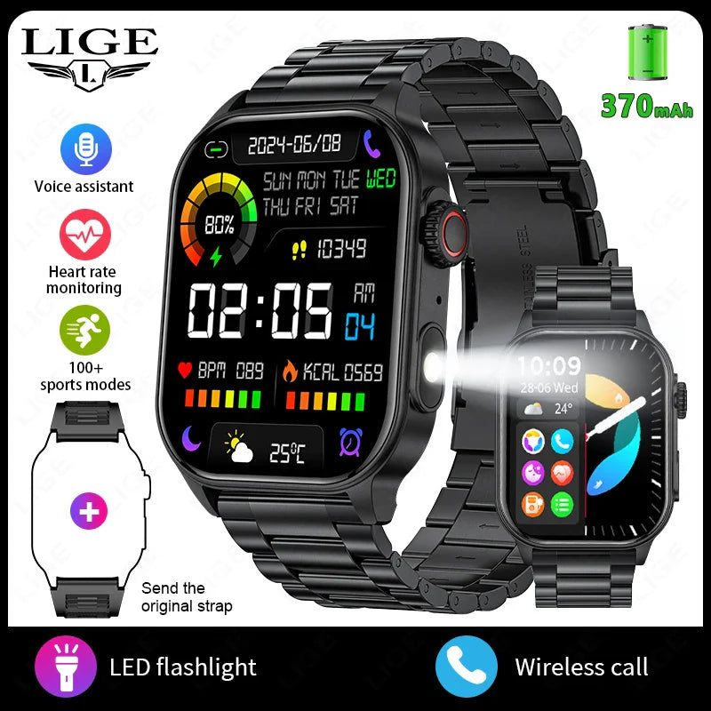 LIGE FlashSmart: 2 HD, AI, Sports & Health Tracker - NurturePathWellness