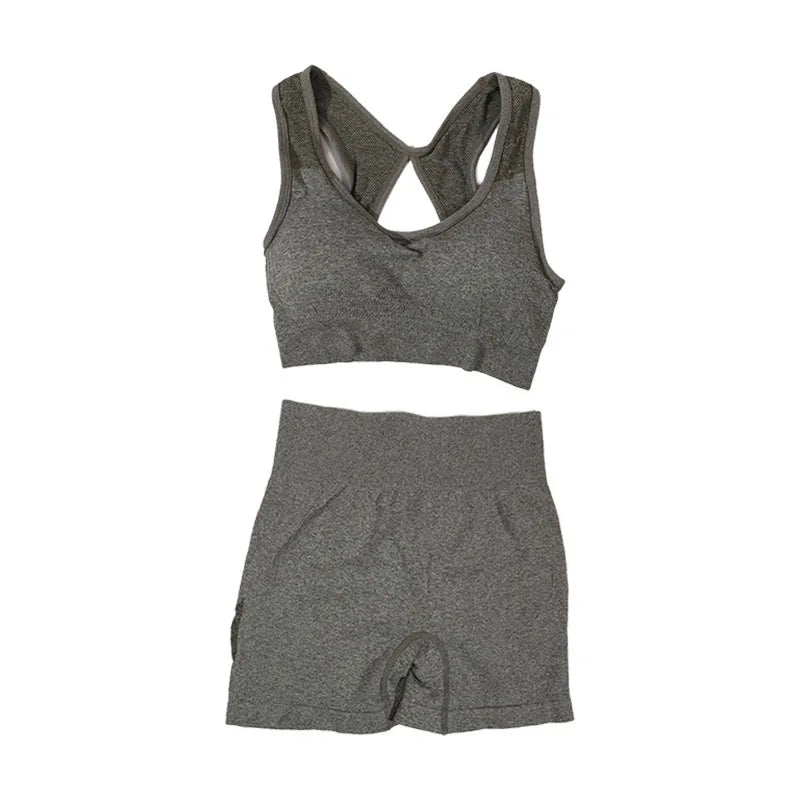 Yoga Women's Fitness Suit Shorts Workout Set - NurturePathWellness