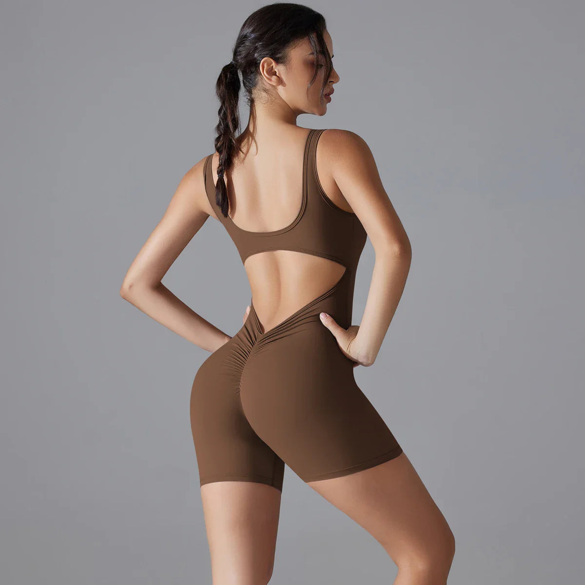 VibeFlex Women's Scrunch Jumpsuit - Yoga & Gym Ready - NurturePathWellness