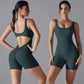 VibeFlex Women's Scrunch Jumpsuit - Yoga & Gym Ready - NurturePathWellness