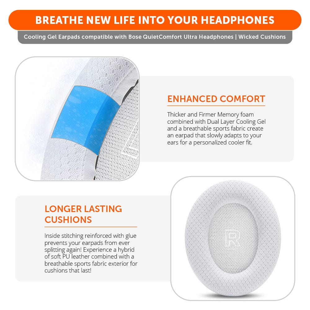 Bose QuietComfort Ultra Gen 1 & Gen 2 Cooling Gel Earpads - WC FreeZe QC Ultra - NurturePathWellness