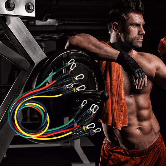 11Pcs Resistances Band Set Fitness Equipment - NurturePathWellness