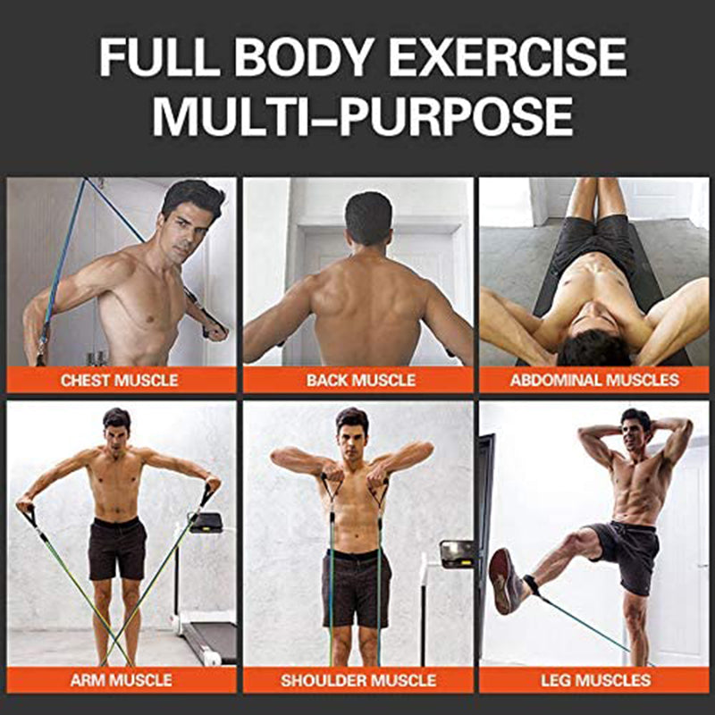 11Pcs Resistances Band Set Fitness Equipment - NurturePathWellness