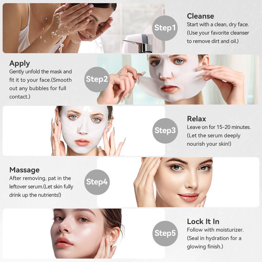 Collagen Deep Hydrating Face Masks - 5 Pack