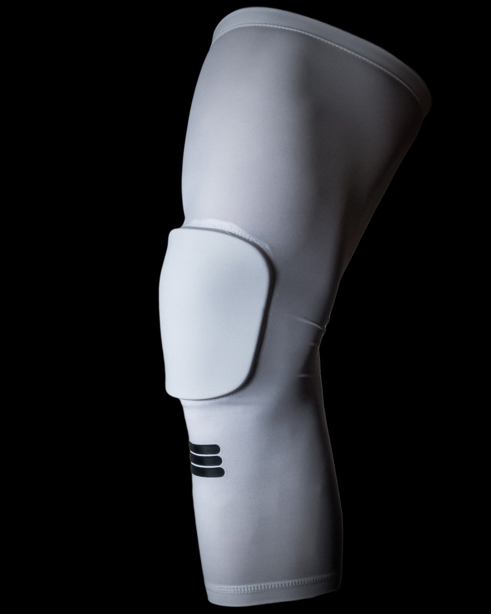 Full-Length Padded Knee Sleeve - White - NurturePathWellness