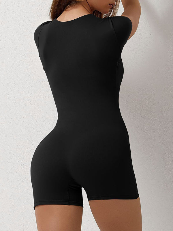 Women's Yoga Jumpsuit Shorts - High Stretch Athletic Wear - NurturePathWellness