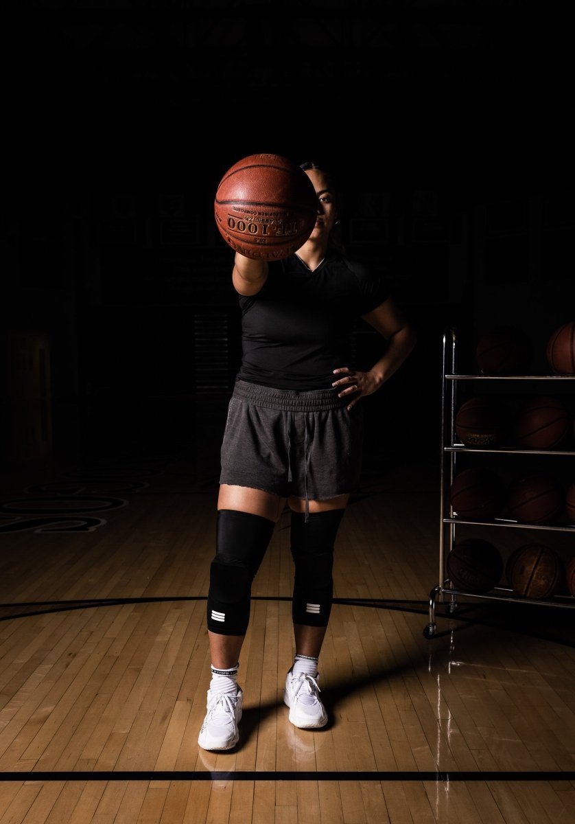 Mid-Length Padded Knee Sleeve - Black - NurturePathWellness