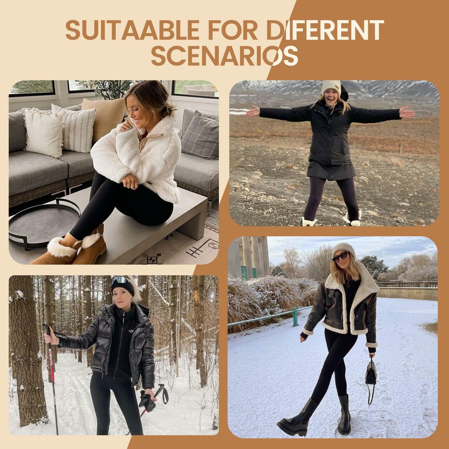 Thermal Fleece Lined Leggings Women Navy Blue and Galaxy 2 Pack Size S/M