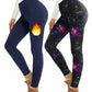 Thermal Fleece Lined Leggings Women Navy Blue and Galaxy 2 Pack Size S/M