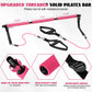 Olodeer Pilates Bar Kit with Resistance Bands & Ab Roller Pink Full Body